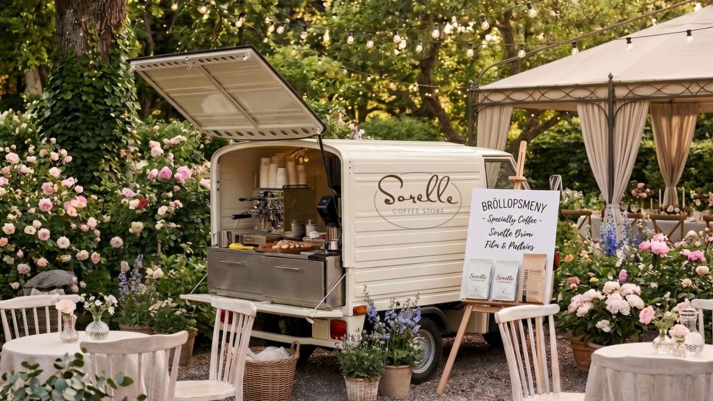 Kaffebar i en Piaggio Ape från Circi